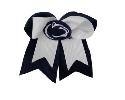 Divine Creations - Penn State Mini Layered Cheer Hair Bow
