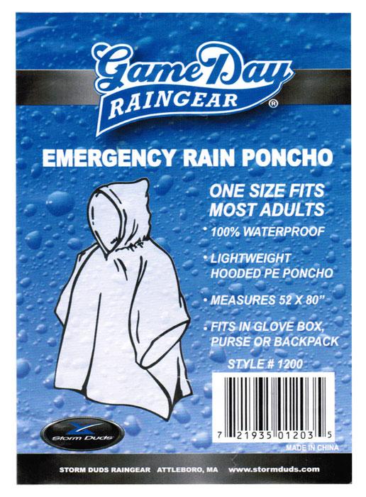 Clear Rain Poncho Souvenirs RAINWEAR RAIN PONCHOS