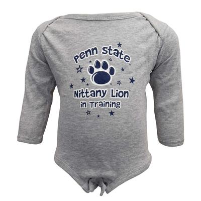 Penn State Infant Long Sleeve Training Creeper HTHR