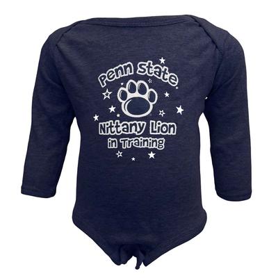 Penn State Infant Long Sleeve Training Creeper NAVY