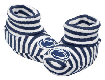 Penn State Infant Striped Booties NW