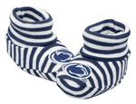 Penn State Infant Striped Booties N/W