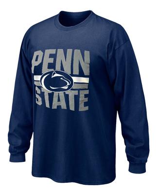 Penn State Nittany Lions Adult Stripe Long Sleeve NAVY