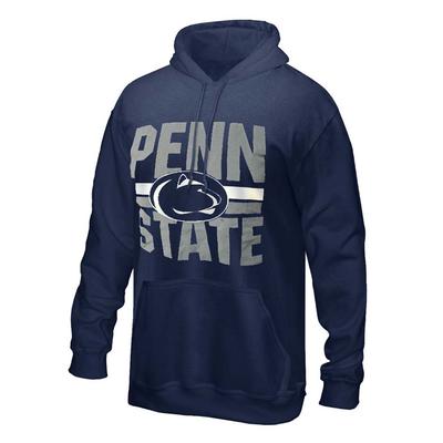 Penn State Nittany Lion Stripe Hooded Sweatshirt NAVY