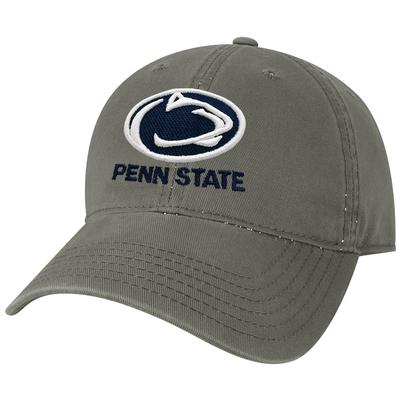 Penn State Adult Logo Block Relaxed Twill Hat DGREY