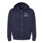 Penn State Left Chest Logo Full Zip Hooded Sweatshirt NAVY