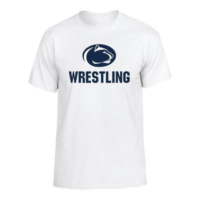 Penn State Adult Wrestling Logo T-Shirt WHITE