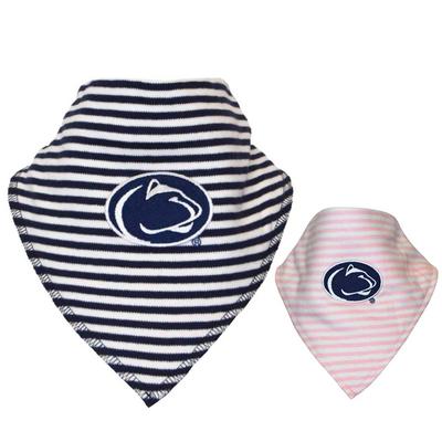 Creative Knitwear - Penn State Infant Striped Bandana Bib