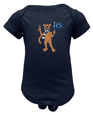 Penn State Infant Mascot Flag Creeper NAVY