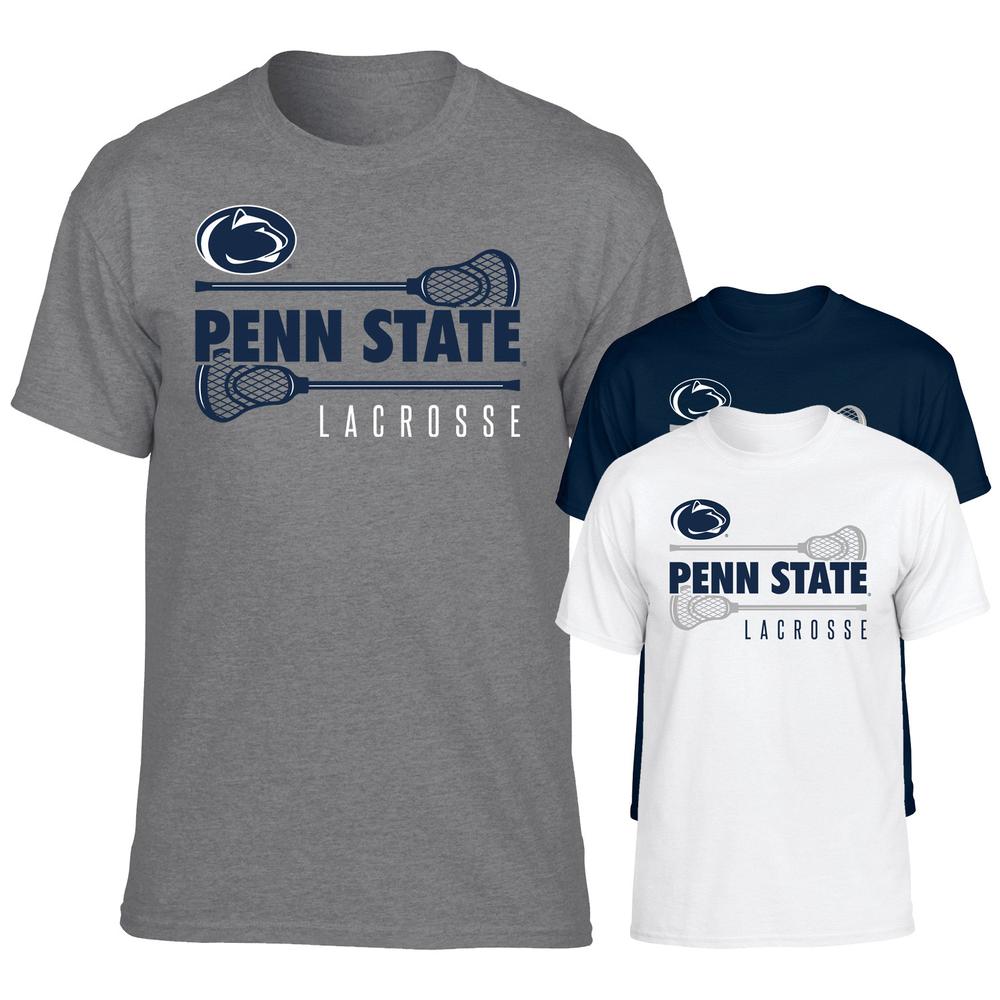 Penn State Lacrosse Sticks Tshirt in Gheather Grey by The Family Clothesline