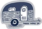 Happy Valley Rugged Camper Sticker NAVY