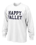 Happy Valley Block Adult Long Sleeve T-Shirt WHITE