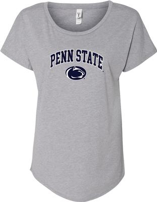 Penn State Women's Relaxed Dolman Arch Logo T-Shirt GREY