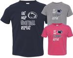 Penn State Toddler Eat Nap Football T-shirt 