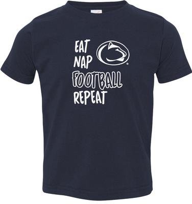 Penn State Toddler Eat Nap Football T-shirt NAVY