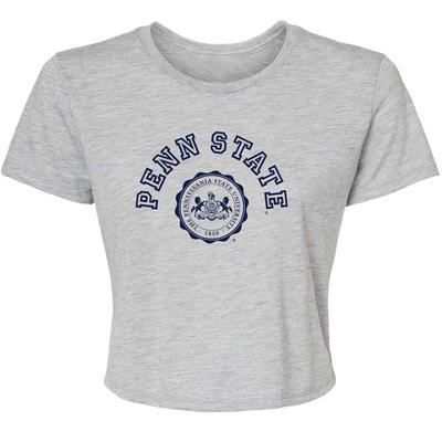 Penn State Women's Cropped Seal T-shirt HTHR