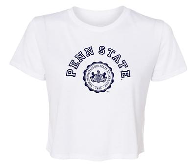 Penn State Women's Cropped Seal T-shirt WHITE