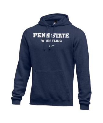 Penn State Nike Men's Wrestling Wordmark Hooded Sweatshirt NAVY