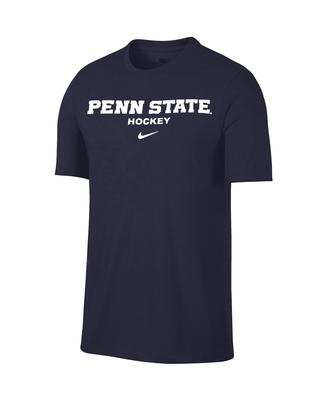 Penn State Nike Men's Hockey Wordmark Short Sleeve T-Shirt NAVY