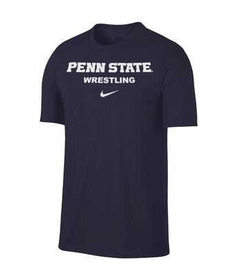 Penn State Nike Men's Wrestling Wordmark Short Sleeve T-Shirt NAVY