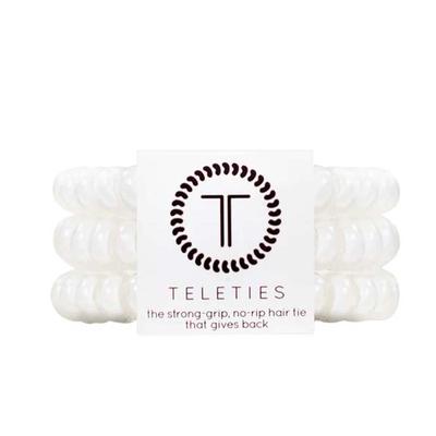 Teleties 3-pack Large Hair Ties WHITE
