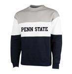 Penn State Westerly Colorblock Crew Sweatshirt GREYWHITENAVY
