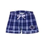 Penn State Women's Flannel Sleep Shorts NAVYF
