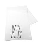 Hand Drawn Happy Valley Tea Towel NATURAL