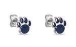 Penn State Nittany Lion Paw Stud Earrings STEEL