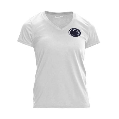 Penn State Under Armour Women's Perfect Cotton V-Neck WHITE