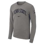 Penn State Nike Men's Cotton Seasonal Long Sleeve Tee DARK HEATHER GREY