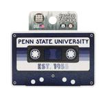 Penn State Cassette Rugged Sticker NAVYWHITE