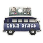 Penn State Vintage Bus Rugged Sticker NAVYWHITE