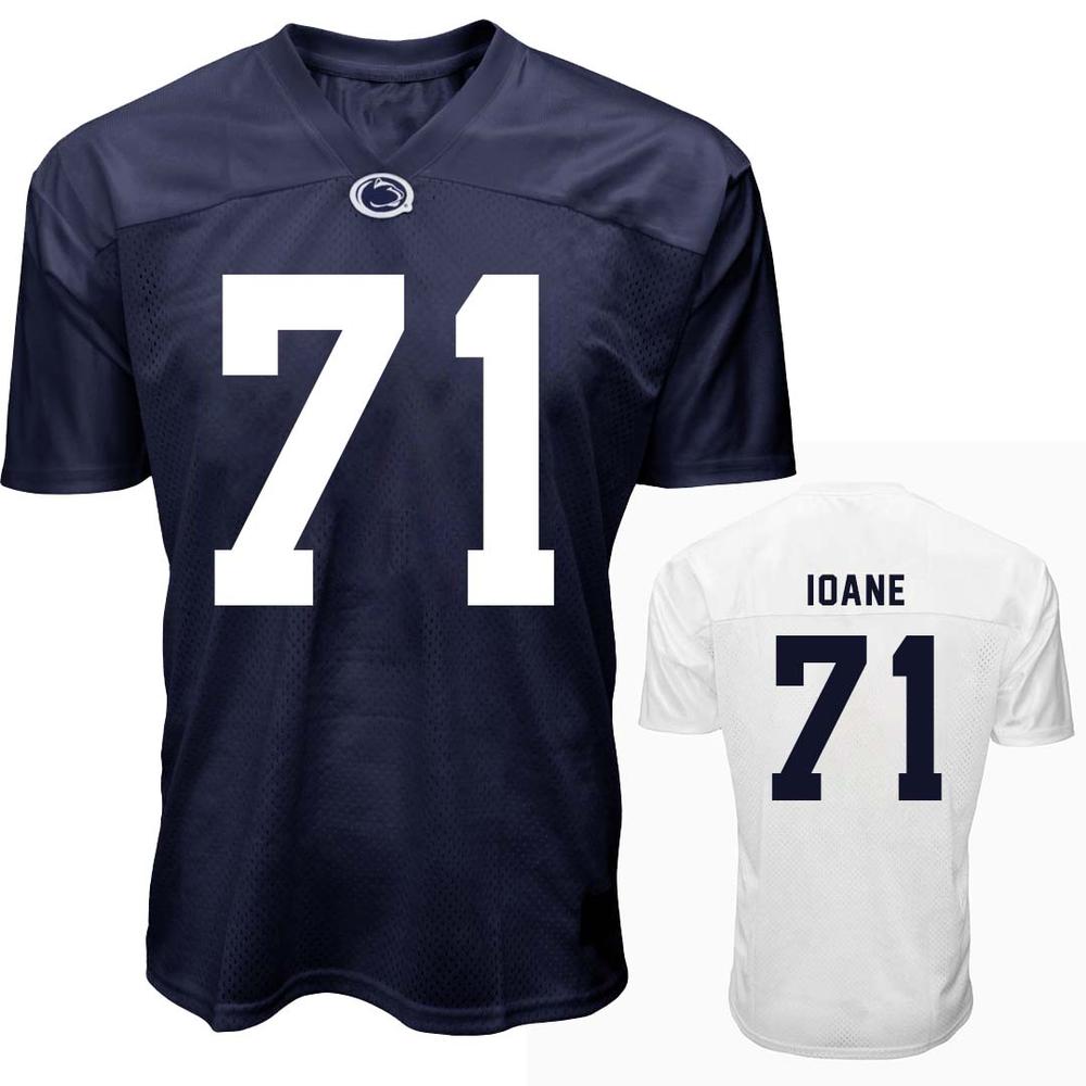 Penn State NIL Vega Ioane 71 Football Jersey in White by The Family Clothesline