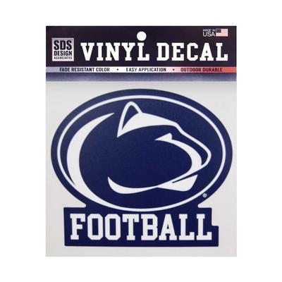 Penn State Logo Football 6 Decal  Souvenirs > STICKERS & DECALS