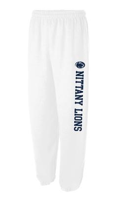 Penn State Nittany Lions Leg Adult Sweatpants WHITE