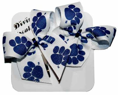 Divine Creations - Penn State Paws 2-pack Snap Clip Bows