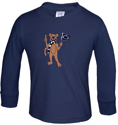 Penn State Toddler Mascot Flag Long Sleeve Shirt NAVY