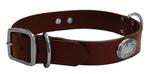 Penn State Solid Leather Concho Collar BROWN