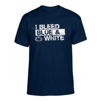 Penn State I Bleed Blue & White T-shirt NAVY