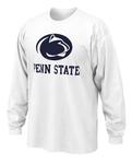 Penn State Logo Block Adult Long Sleeve T-shirt WHITE