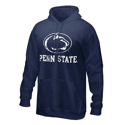 Penn State Distressed Logo Block Hooded Sweatshirt NAVY