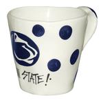 Penn State Wobbly Edge Ceramic Mug WHITENAVY