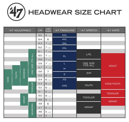47 Brand Franchise Hat Size Chart